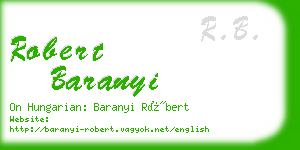 robert baranyi business card